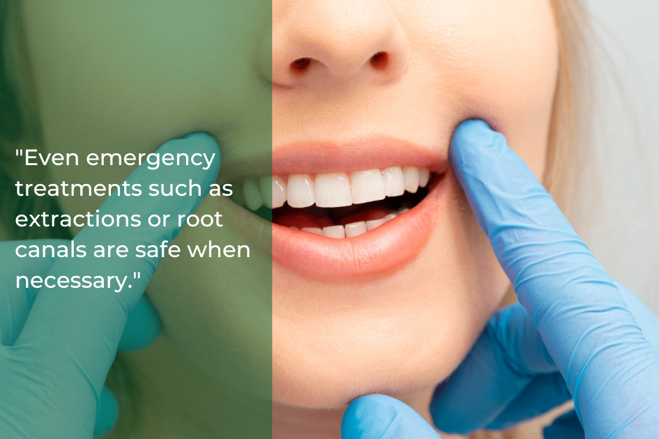 Close-up of a dentist