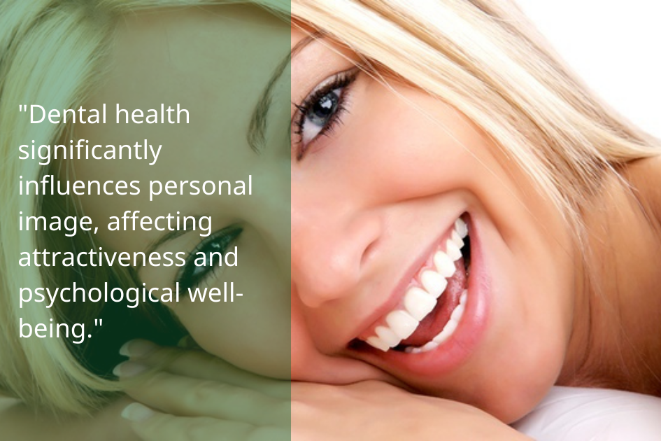 Dental health significantly influences personal image and psychological well-being, particularly concerning smile aesthetics and a healthy smile.